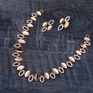 750 Rose Gold Ladies Classic Necklace set RN341