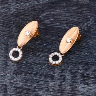 750 Rose Gold Ladies Stylish Necklace Set RN345 - Image 2