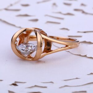 18CT  Rose Gold CZ Exclusive Ladies Ring RLR768