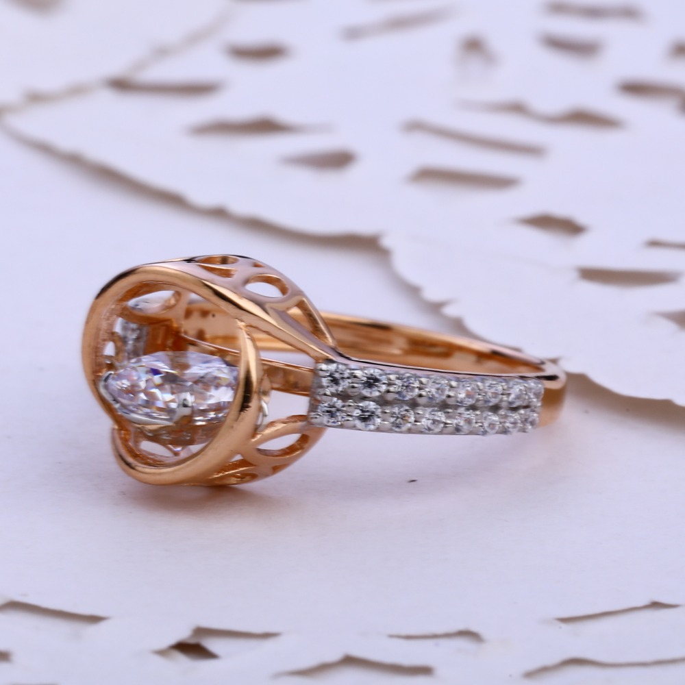 18CT  Rose Gold CZ Delicate Ladies Ring RLR767