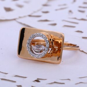 18CT  Rose Gold CZ Ladies Ring RLR764