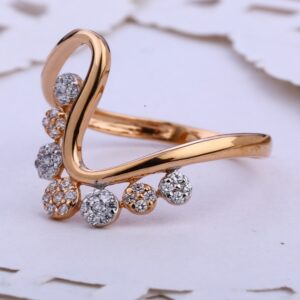18KT Rose Gold Hallmark Delicate Women's Ring RLR759