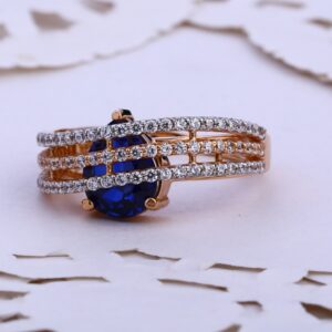 18KT Rose Gold Hallmark Designer Women's Ring RLR758