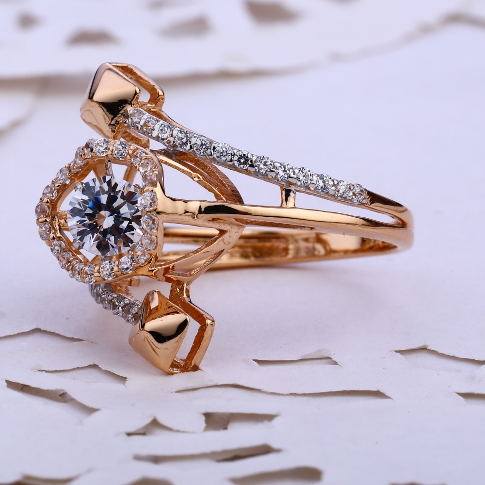 18KT Rose Gold Hallmark Classic Women's Ring RLR757