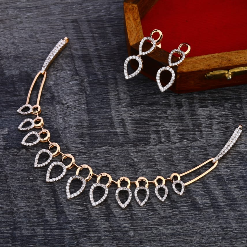 750 Rose Gold Gorgeous Ladies Necklace Set RN328