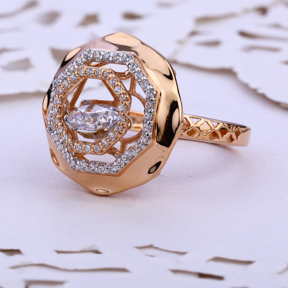 18KT Rose Gold Fancy Ladies Ring RLR753