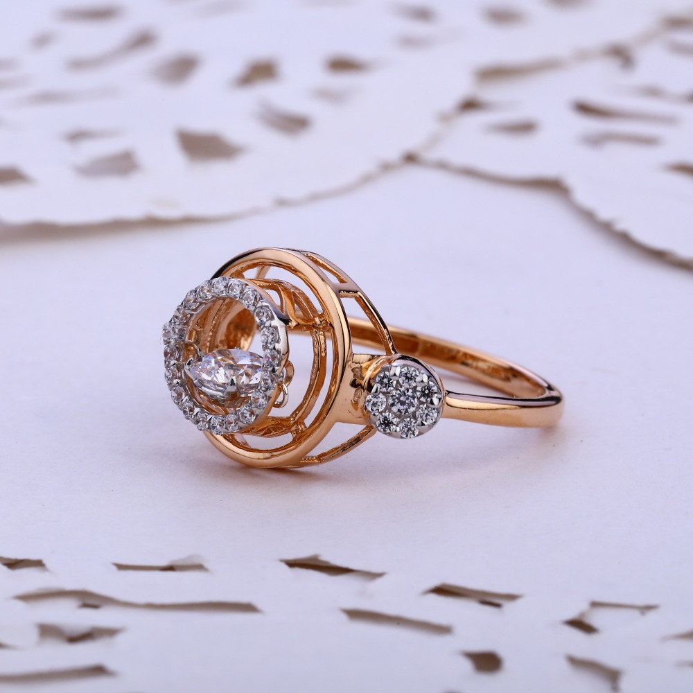 18KT Rose Gold Delicate Ladies Ring RLR751