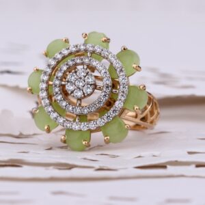 18KT Ladies Rose Gold Stylish Hallmark Ring RLR874