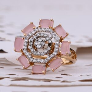 18KT Ladies Rose Gold Gorgeous Hallmark Ring RLR873