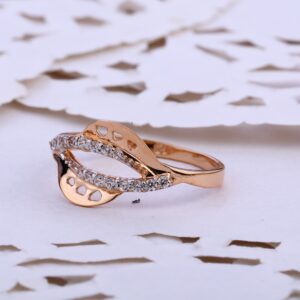 18KT Ladies Rose Gold fancy Hallmark Ring RLR864