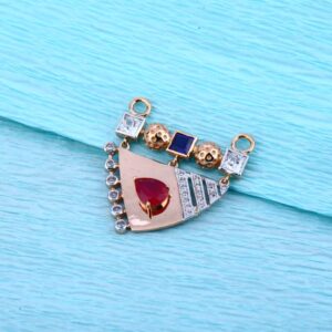 750 CZ Rose Gold Fancy Mangalsutra Pendant RMPN126