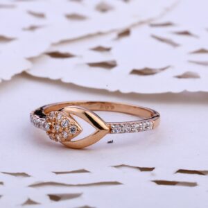 18KT Ladies Rose Gold Delicate Hallmark Ring RLR862