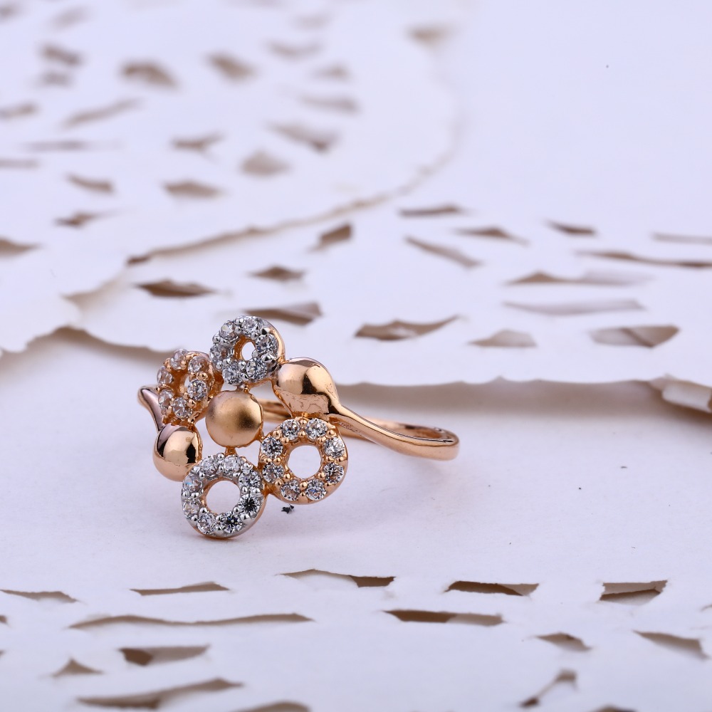 18KT Ladies Rose Gold Designer Hallmark Ring RLR861