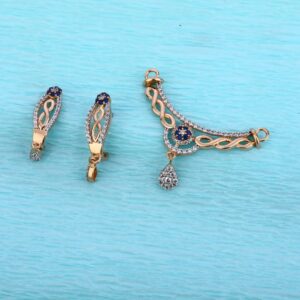 750 CZ Rose Gold Mangalsutra Pendant RMPN135