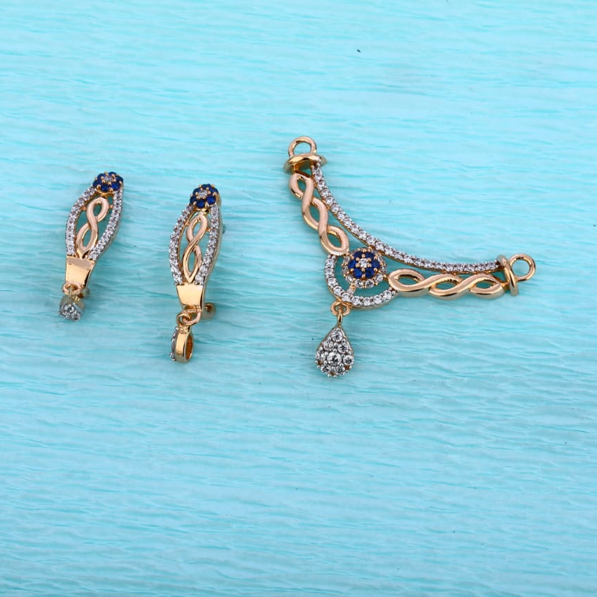 750 CZ Rose Gold Mangalsutra Pendant RMPN135