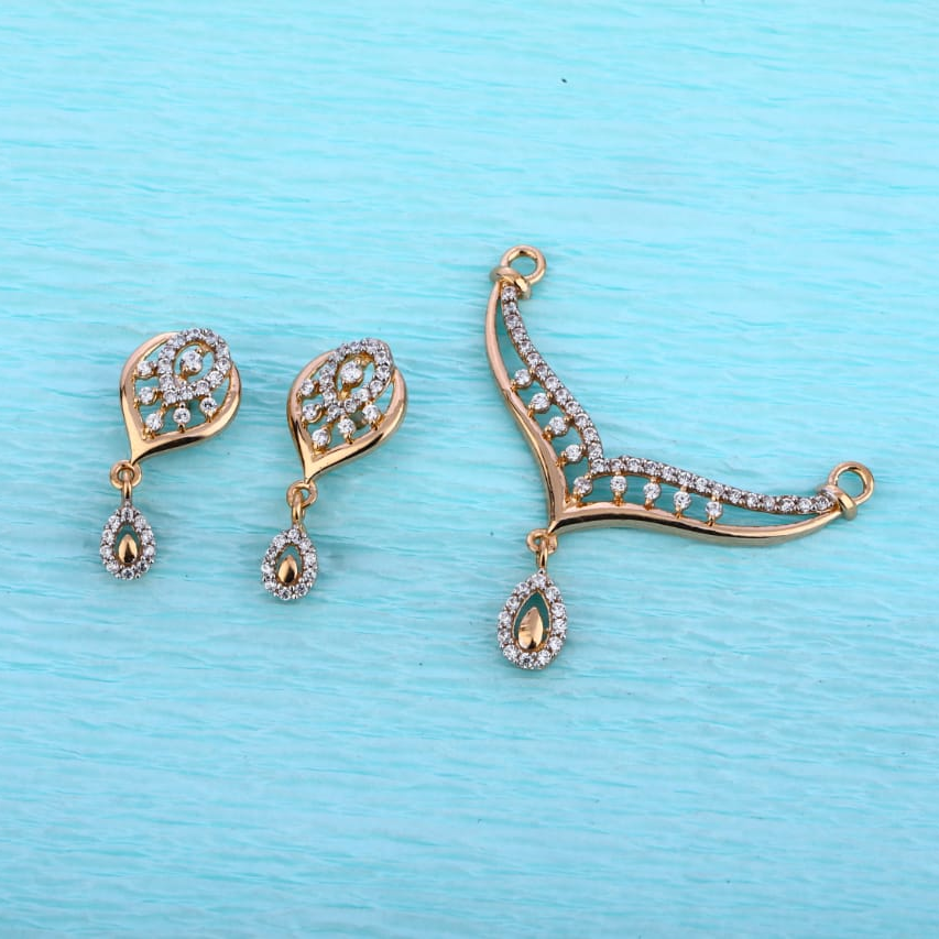 750 Rose Gold Hallmark Mangalsutra Pendant RMPN136