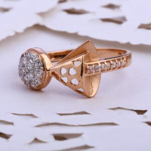 18KT CZ Rose Gold Exclusive Ring RLR855