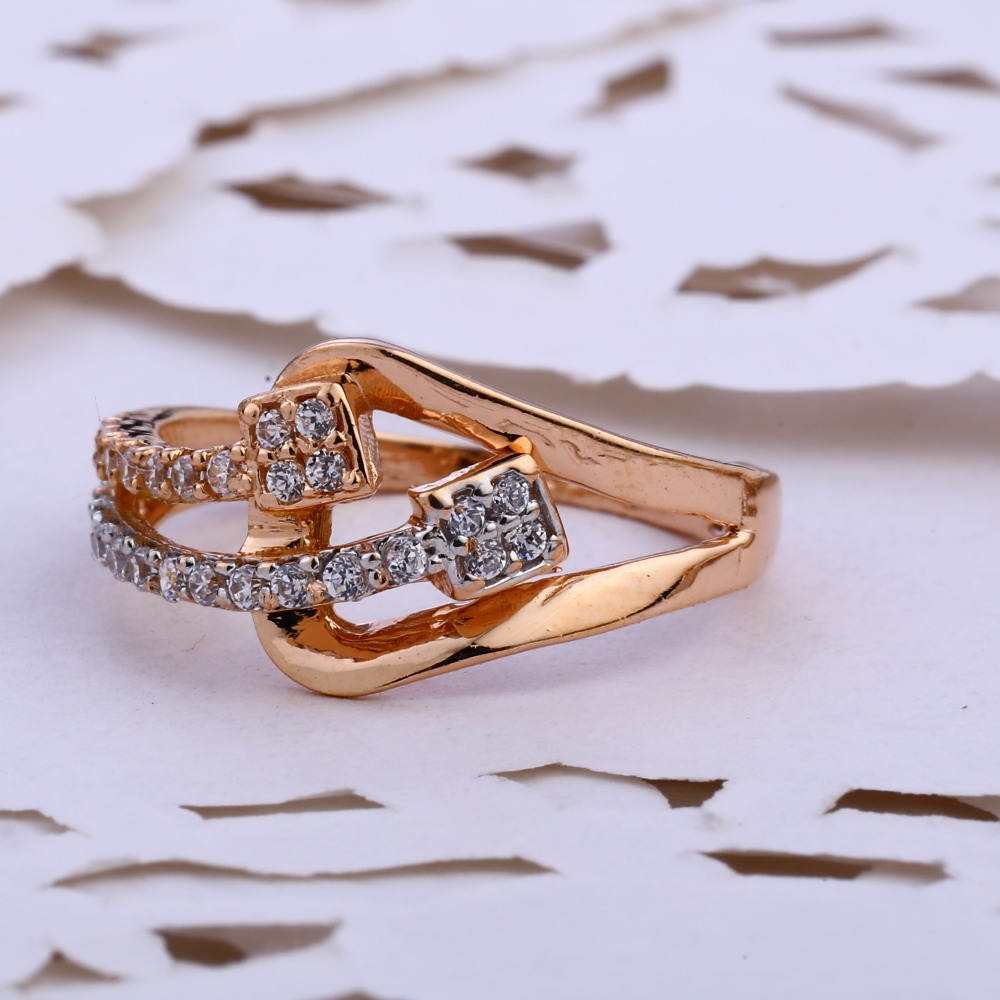 18KT CZ  Rose Gold  Ring RLR851