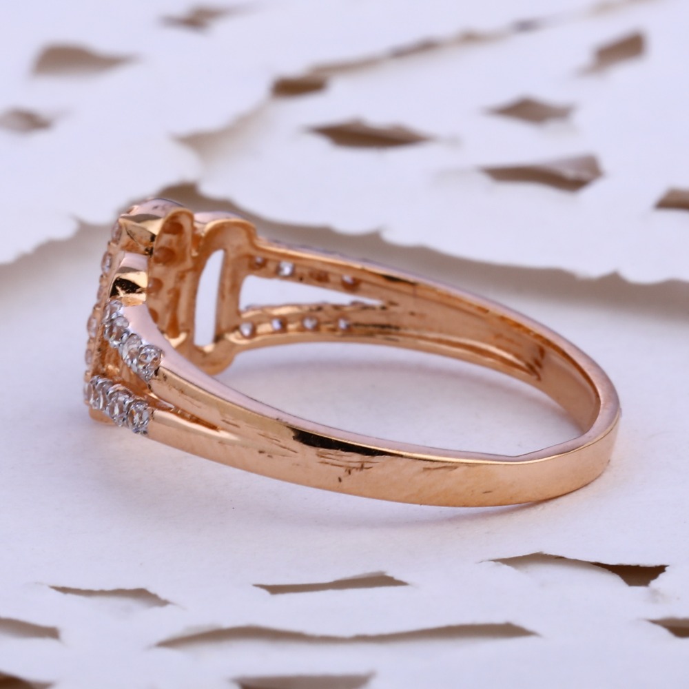 18KT CZ Rose Gold Gorgeous Hallmark Ring RLR849 - Image 2