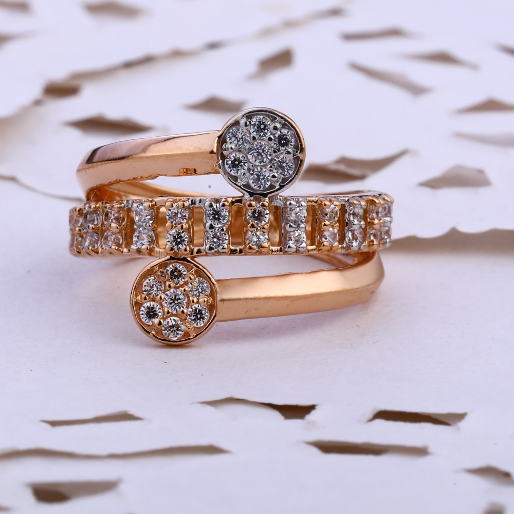 18KT CZ  Rose Gold Classic Hallmark Ring RLR844