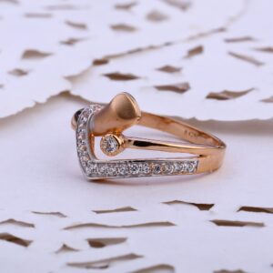18KT CZ  Rose Gold Hallmark Ring RLR843