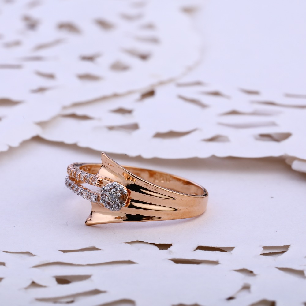 750 CZ  Rose Gold Gorgeous Women's Ring RLR833