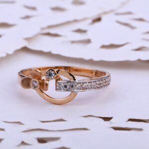 750 CZ  Rose Gold Exclusive Women's Ring RLR831