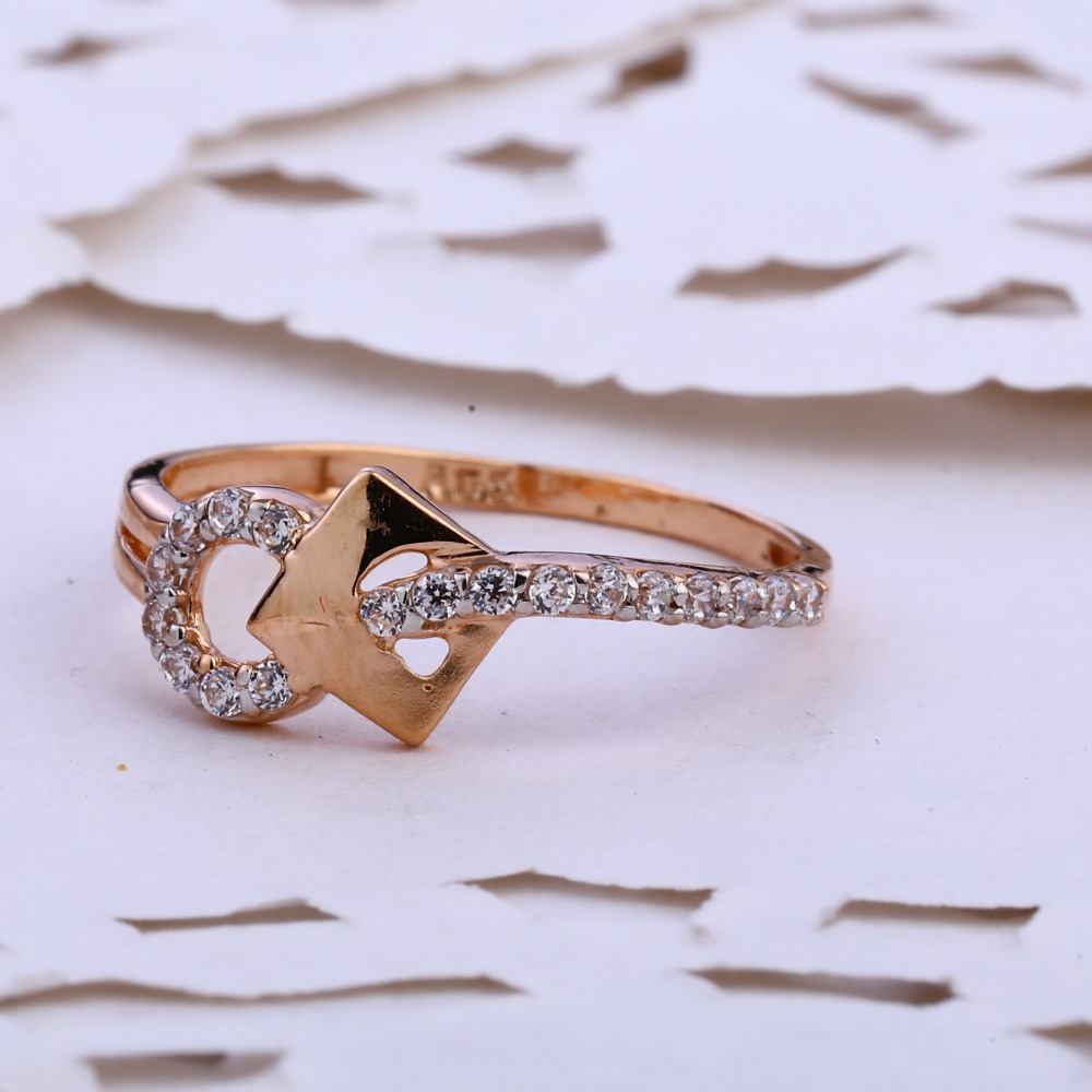 750 Rose Gold Gorgeous Hallmark Ladies Ring RLR825