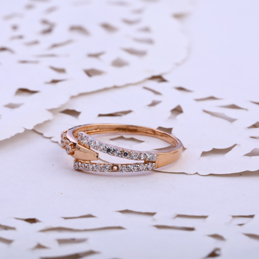 750 Rose Gold Exclusive Hallmark Ladies Ring RLR823