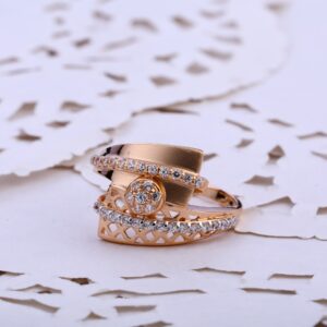 750 Rose Gold Classic Hallmark Ladies Ring RLR820