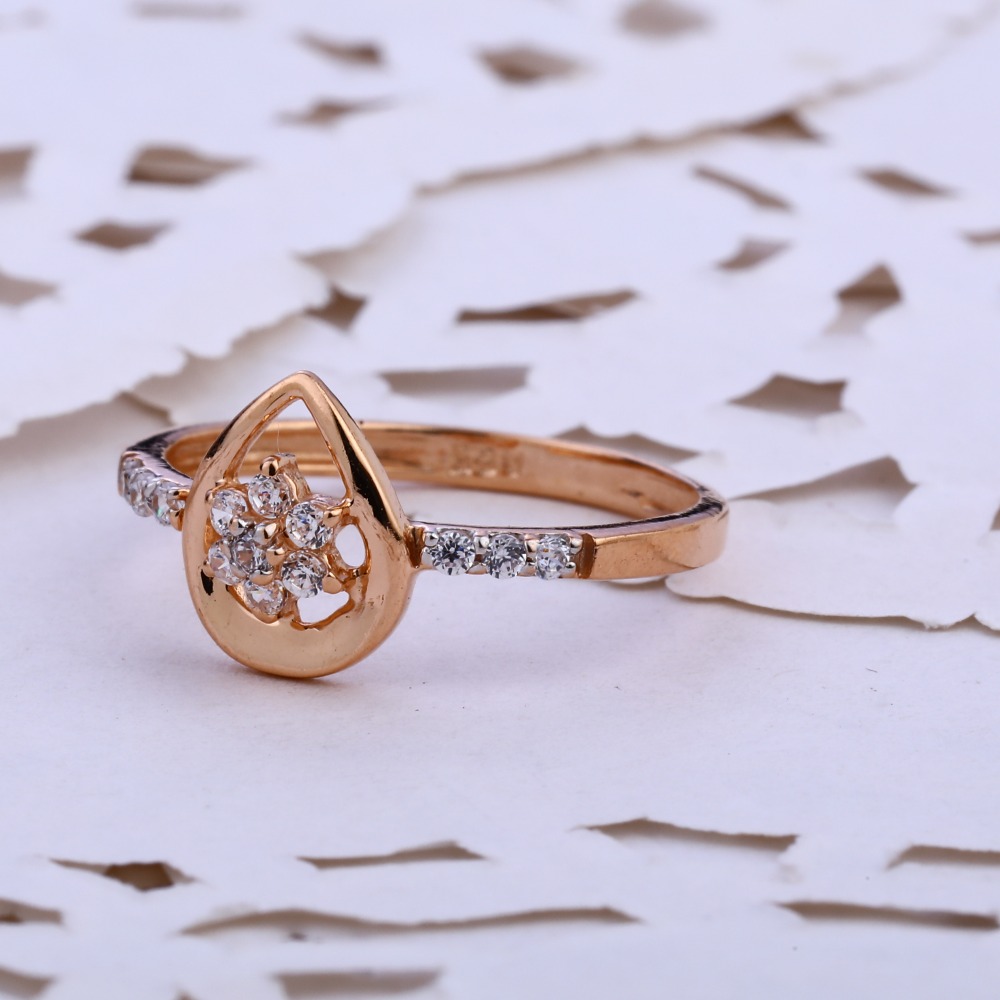 750 Rose Gold Gorgeous CZ Ring RLR817