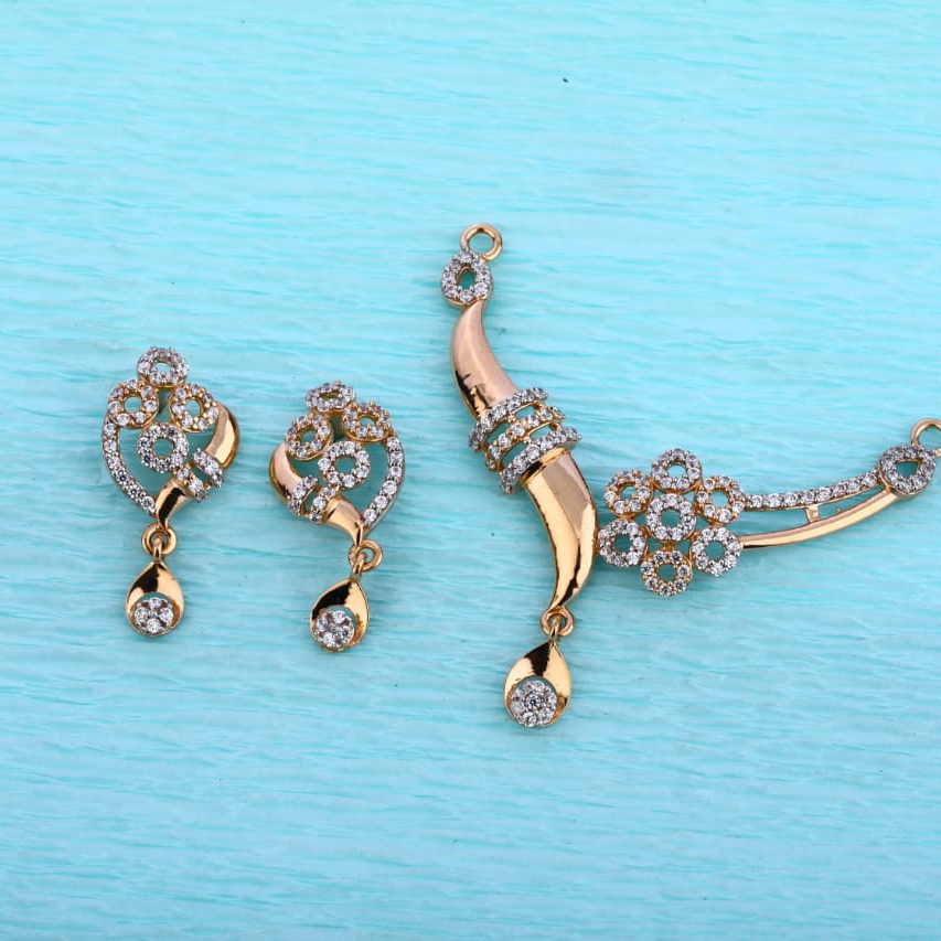 750 Rose Gold Hallmark Mangalsutra Delicate Pendant RMPN141