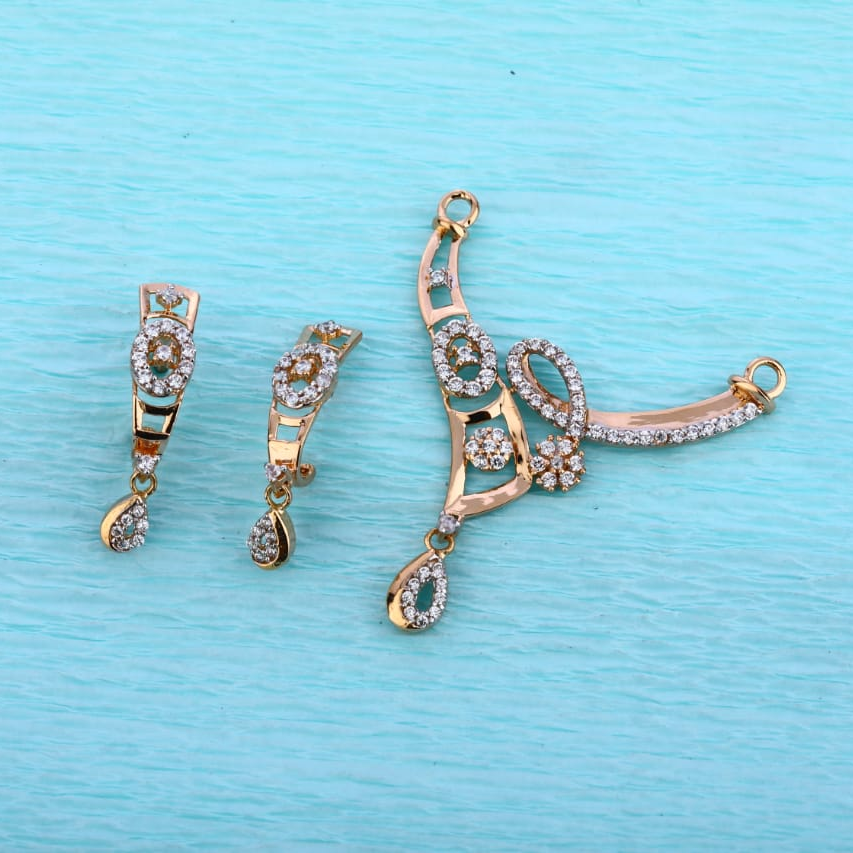 750 Rose Gold Hallmark Mangalsutra Classic Pendant RMPN143