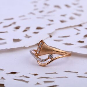 750 Rose Gold Classic CZ Ring RLR812