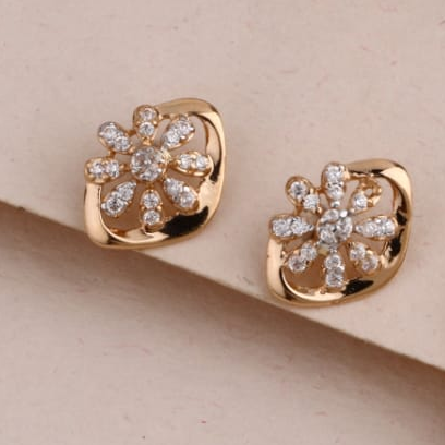 18KT Rose Gold Plain Ladies Pendant Set RPS209 - Image 2