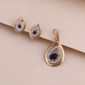 18KT Rose Gold Hallmark Stylish Ladies Pendant Set RPS208