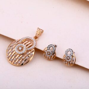 18KT Rose Gold Hallmark Exclusive Ladies Pendant Set RPS179