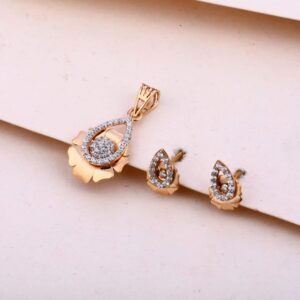18KT Rose Gold Ladies Gorgeous Pendant Set RPS184
