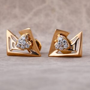 18KT Rose Gold Designer Ladies Earring RE192