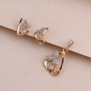 750 Rose Gold Ladies Delicate Pendant Set RPS203