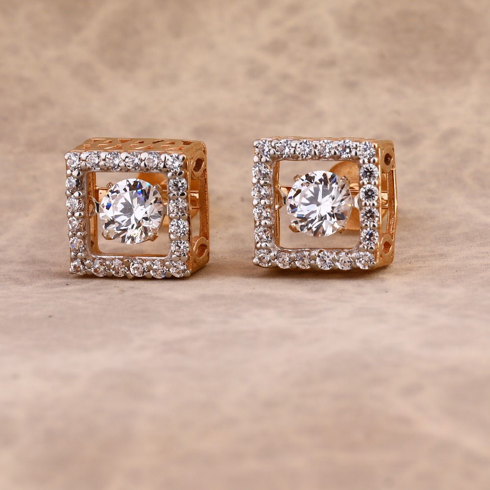 750 Rose Gold Delicate Ladies Earring RE209