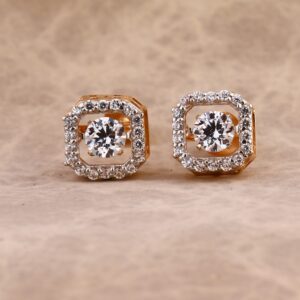 750 Rose Gold Designer Ladies Earring RE208