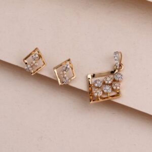 750 Rose Gold Ladies Delicate Pendant Set RPS200