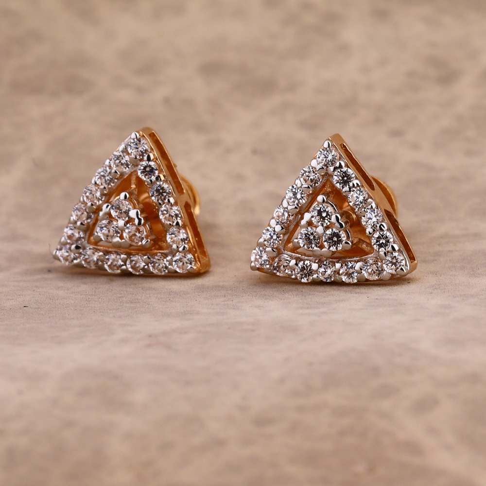 750 Rose Gold Ladies Earring RE206