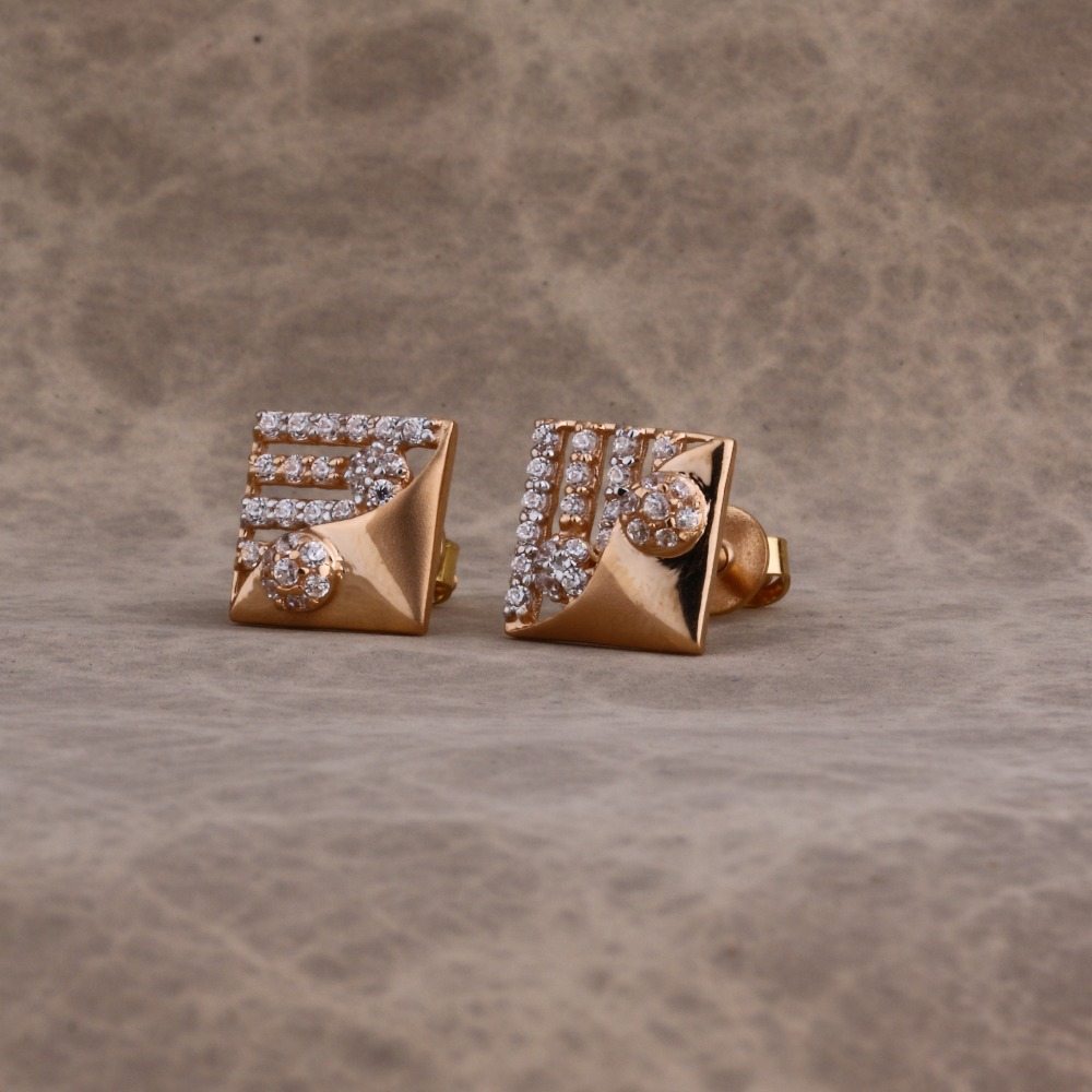 18KT Rose Gold Ladies Earring RE235