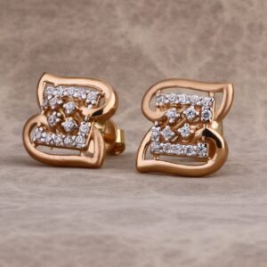 18KT Rose Gold Delicate Ladies Earring RE232