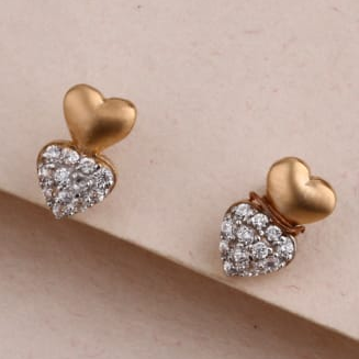 750 Rose Gold Cz Hallmark Delicate Pendant Set RPS188 - Image 2