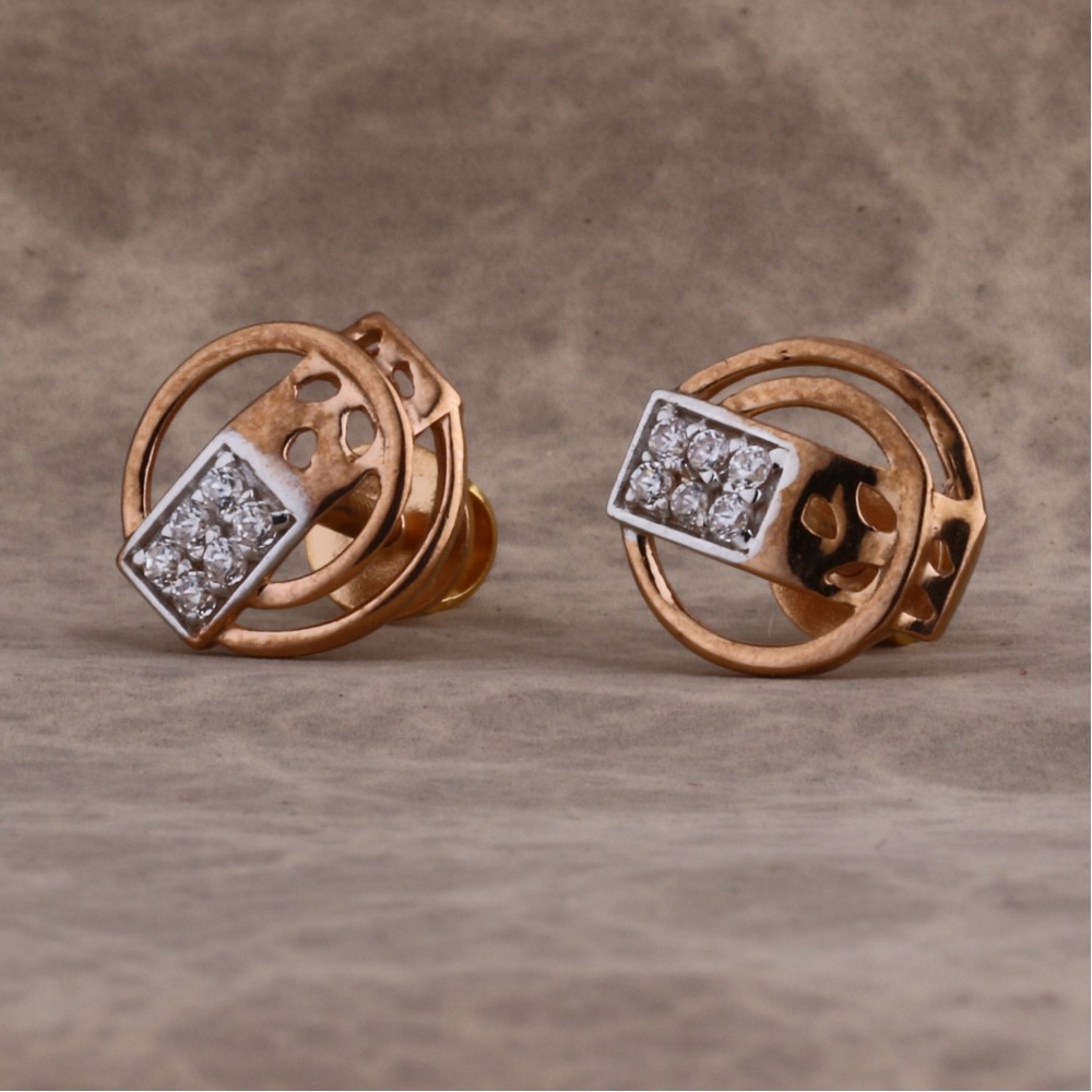 18KT Rose Gold Fancy Ladies Earring RE230
