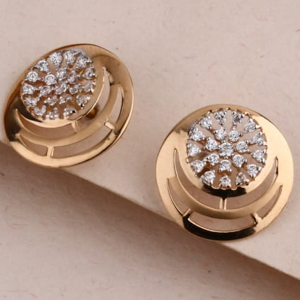 750 Rose Gold Cz Hallmark Pendant Set RPS185 - Image 2