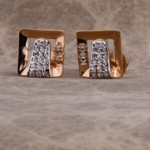18KT Rose Gold CZ Women's Designer Hallmark Earring RE225
